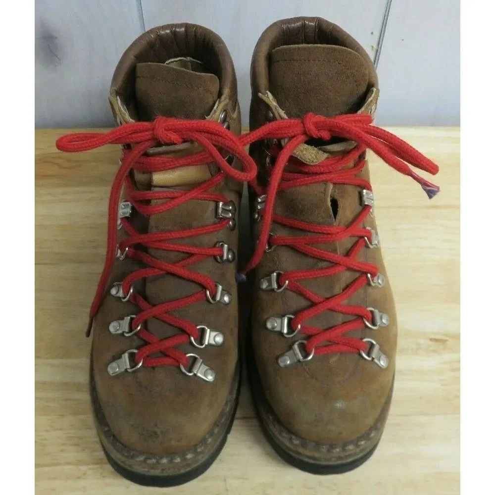 Vintage RAICHLE Mens 7 Leather Tough‎ Classic MOUNTAINEERING HIKING BOOTS Italy